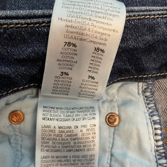 MOTHER High Waisted Looker Mid Rise Skinny Ankle Pardon My French Wash Size 27 - Picture 11 of 13